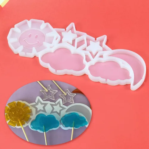 Miniatura 22 de mostsom Molde redondo 3D para piruletas de silicona, molde de caramelo manual para bricolaje, joyería creativa, color popular, molde de silicona