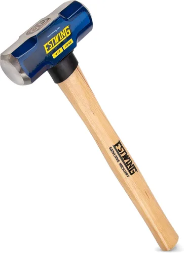 Miniatura 6 de Estwing Martillo de trineo de cara dura de 4 libras, mango indestructible de 12 pulgadas, cabeza de acero bloqueada, agarre de goma vulcanizada