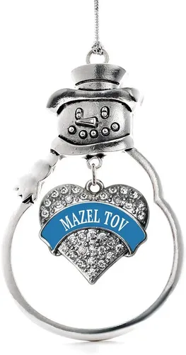 Miniatura 57 de Inspired Silver - Big Sis - Adorno de Navidad plateado - Adorno de árbol de Navidad con dije de corazón con circonita cúbica - Decoración colgante