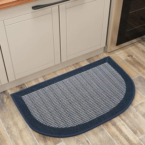 Miniatura 13 de PADOOR Tapetes de cocina para piso, alfombras de cocina antideslizantes, lavables, medio círculo, alfombra para fregadero de cocina, alfombra