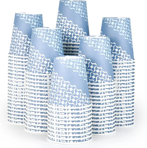 Miniatura 10 de MUCHII Tazas de café de papel de 16 onzas, vasos de papel desechables, 210 unidades, vasos de papel desechables para bebidas calientes, tazas