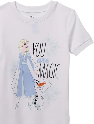Miniatura 2 de Spotted Zebra Disney Marvel Star Wars Frozen Conjunto de pijama de algodón ajustado para niñas y niños pequeños