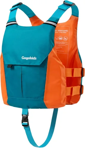 Miniatura 10 de Gogokids Chaleco de natación para niños y jóvenes de 50 a 125 libras, chaleco de natación ligero de perfil bajo con bolsillo frontal, hebillas