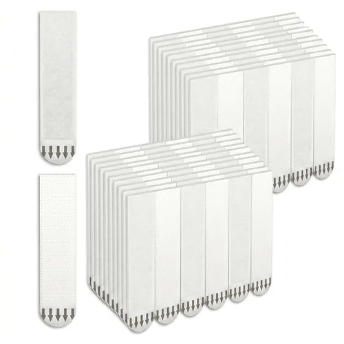 Miniatura 8 de 24 pares (48 paquetes) tiras para colgar cuadros, resistentes, fáciles de quitar, ganchos de pared sin clavos, sin agujeros de daño, kits aptos