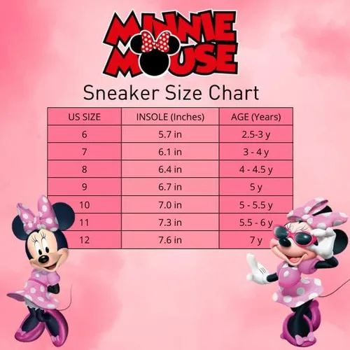 Miniatura 7 de Disney Innie Mouse - Tenis de Minnie Mouse sin cordones con luces para niña (bebéniña pequeña)