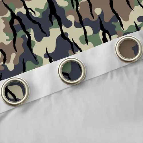 Miniatura 5 de Cortinas de camuflaje rústicas de camuflaje para dormitorio, sala de estar, decoración de cabaña, caza, ejército, negro, verde, aislamiento térmico