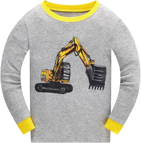 Miniatura 2 de Pijama para niños pequeños de manga larga, 100% algodón, 2 piezas, para niños de 1 a 10 años