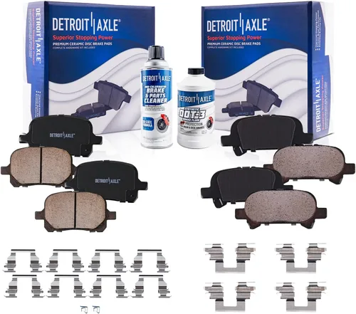 Miniatura 150 de Detroit Axle - Pinza de disco del lado del acompañante + pastillas de freno de cerámica de repuesto para Lexus HS250H Toyota RAV4 Prius V Scion xB