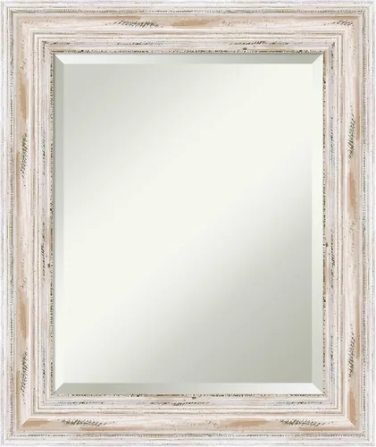 Miniatura 11 de Amanti Art Espejo de pared, espejo de marco de madera blanca lavada para decoración de pared o uso como espejo de baño para sobre el fregadero