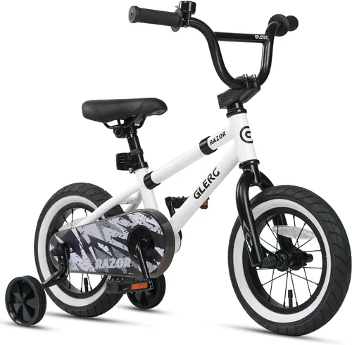 Miniatura 13 de Glerc Bicicleta para niños de 1 a 8 años, bicicleta para niños de 12 a 16 pulgadas, estilo BMX, con ruedas de entrenamiento, bicicleta para niños
