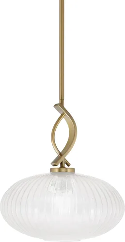 Miniatura 133 de Toltec Lighting Cavella Stem Colgado Mini colgante, acabado grafito, vidrio de muselina blanca de 4 pulgadas