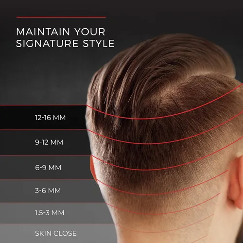 Miniatura 6 de Remington Easy Fade - Kit de corte de pelo para hombres, peines fijos cónicos y estándar, estuche de viaje incluido, color negro