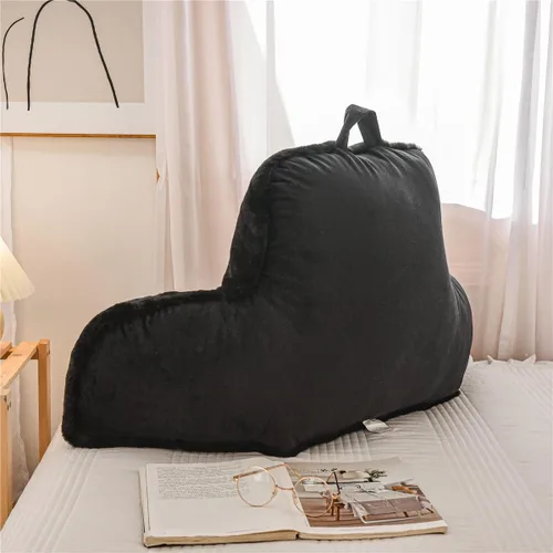 Miniatura 3 de Holawakaka Almohada grande de piel sintética con brazos, almohadas de lectura de piel de conejo perfectas para adultos, adolescentes, niños, brazos