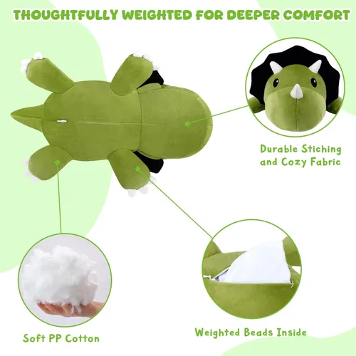 Miniatura 4 de TOYSYM Animales de peluche con peso, animal de peluche de ajoltol con cuentas pesadas, bonita almohada de juguete de peluche, regalos para adultos