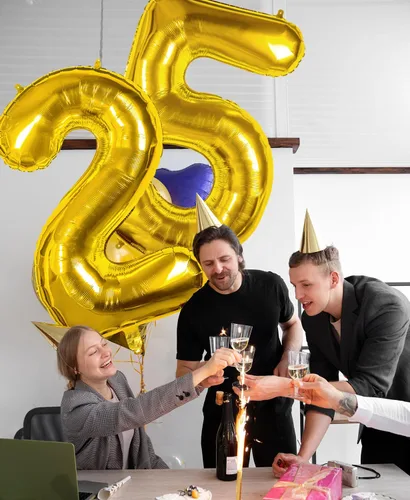 Miniatura 3 de Globos grandes de 40 pulgadas de números del 0 al 9, globos numéricos para decoración de fiesta de cumpleaños, globos de helio de aluminio