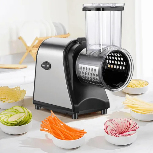 Miniatura 6 de Rallador eléctrico de queso, rallador de queso profesional de 250 W, triturador eléctrico para verduras, papas, quesos y frutas, uso en la cocina