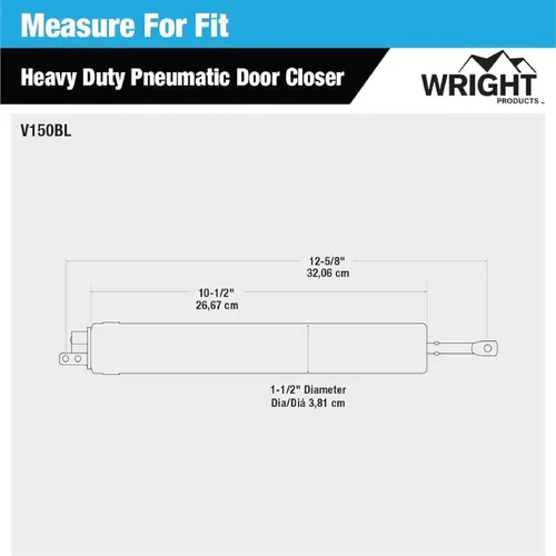 Miniatura 5 de Wright Products V150BL Cierre neumático muy resistente, negro.