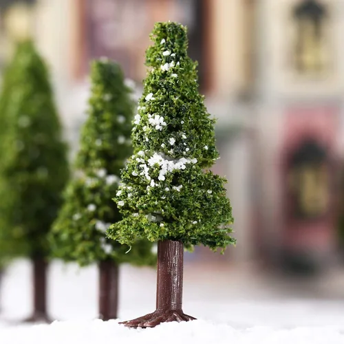 Miniatura 8 de BESPORTBLE 15 unids árboles modelo miniatura paisaje paisaje cedro mini árbol de Navidad modelo para bricolaje paisaje verde paisaje