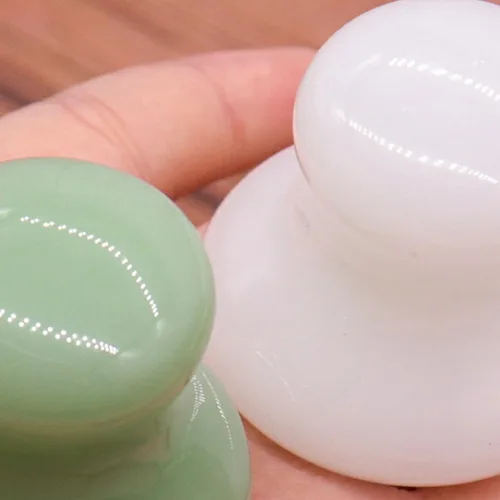 Miniatura 3 de Uonlytech 2 herramientas faciales Gua Sha, cuarzo de jade blanco, rodillos Gua Sha, herramienta de masaje para mujeres, spa en casa