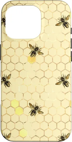 Miniatura 19 de Funda con estampado floral de abeja para iPhone 16 color amarillo miel