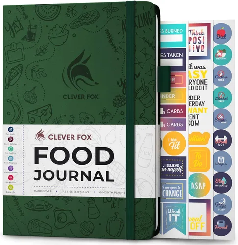 Miniatura 14 de Clever Fox Diario de Alimentos de Bolsillo - Diario Diario de Alimentos, Planificador de Comidas para Rastrear Calorías y Nutrientes, Cuaderno