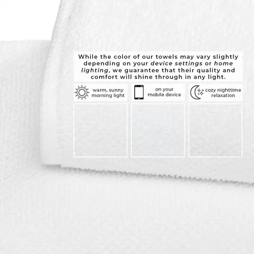 Miniatura 5 de Great Bay Home - Juego de 4 toallas de baño de 54x27, 100% algodón - Toallas absorbentes, de secado rápido y duraderas para decoración del baño