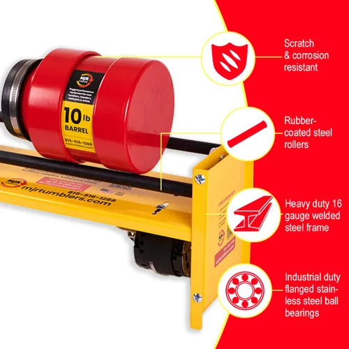 Miniatura 4 de Kit de vaso de roca de 10 libras con arena, máquina pulidora de rocas resistente, kit profesional de pulido de piedra para adultos, vaso de gran