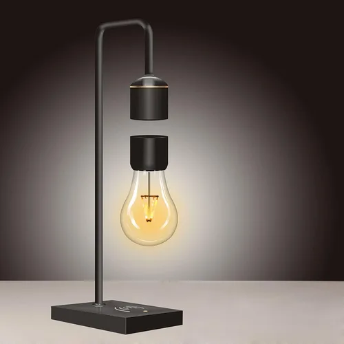 Miniatura 6 de Lámpara Levitante Moderna Única con Luz Flotante y Cargador Inalámbrico Qi Integrado, Diseño Innovador y Sencillo, Luz Nocturna Decorativa Cálida