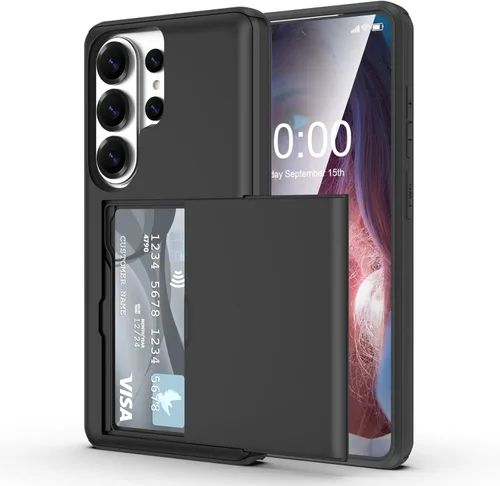 Miniatura 12 de Funda tipo billetera compatible con Galaxy S23 Ultra con soporte para tarjeta de crédito, ranura para tarjeta de identificación, a prueba de golpes