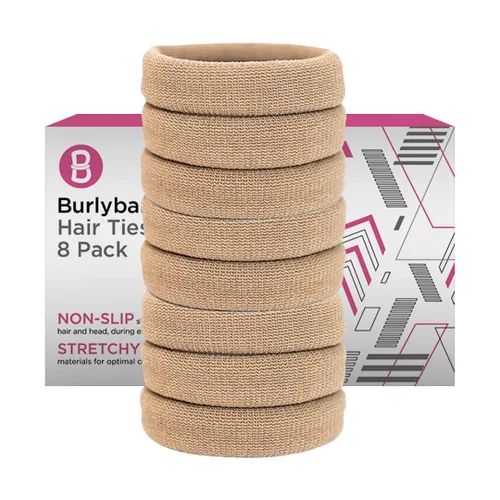 Miniatura 14 de Burlybands Lazos Grandes para Cabello para Cabello Grueso, Pesado o Rizado - Antideslizantes, Sin Daño, Coleteros Sin Costuras para Cola de Caballo