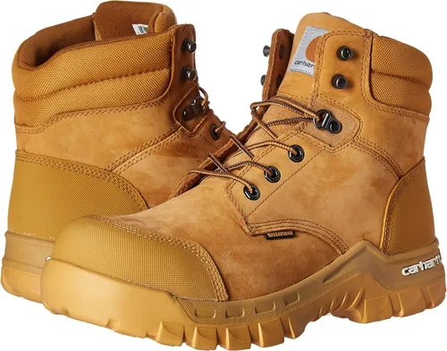 Miniatura 7 de Carhartt Botas de trabajo de cuero compuesto, resistentes y flexibles para hombre de 6 pulgadas, Trigo