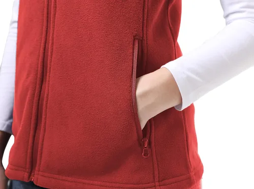 Miniatura 4 de BenBoy Chaleco de forro polar para mujer, chaleco suave, sin mangas, con bolsillos con cremallera, ropa cálida para otoño e invierno