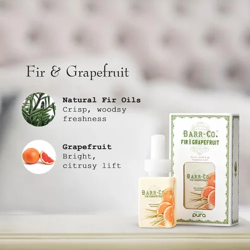 Miniatura 5 de Barr-Co. Difusor de pura, aroma de abeto y pomelo, aroma vigorizante a cítricos amaderados, fragancia totalmente natural, compatible con pura