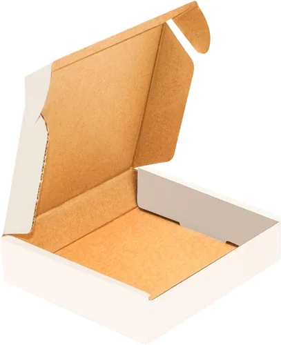 Paquete de 50 cajas de envío pequeñas, 4x4x1'', sobre corrugado, caja de cartón blanca YUNSY-BOX, para pequeñas empresas