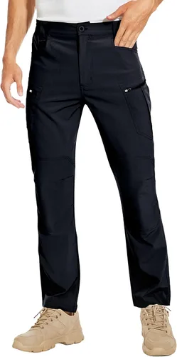 NATUVENIX Pantalones de senderismo para hombre, pantalones tácticos de viaje para hombre, pantalones de pesca de secado rápido para hombre,