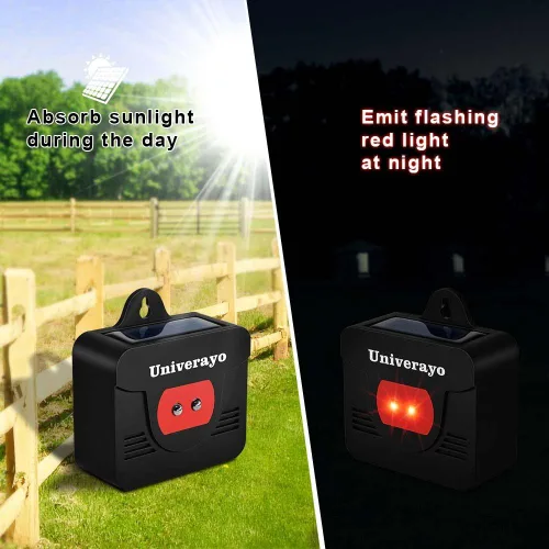 Miniatura 6 de Coyote Disuasorio Solar Depredador Control Light Deer Repelente Dispositivo repelente de ciervos para animales nocturnos Zorro Skunk Raccoon