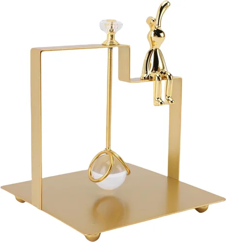 Miniatura 2 de Focket Napkin Holder, Thick Iron Decor Napkin Dispenser with Square Base for Kitchen Bar Restaurant Bathroom Table (Gold)