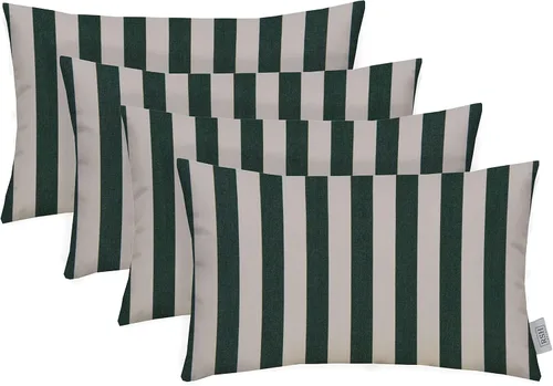 Miniatura 121 de RSH DECOR: Sunbrella - Juego de 4 almohadas lumbares, 20 x 12 pulgadas, tela de rendimiento resistente al agua y a la decoloración, fundas