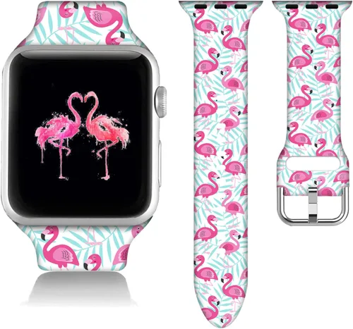 Miniatura 12 de Compatible con Apple Watch de béisbol de 38/40/41/42/44/45/46/1.929 in para mujeres y hombres, correa de silicona suave para regalo de caballo