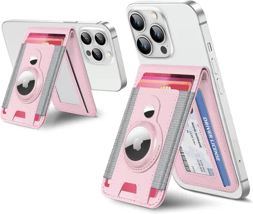 ExtreLife para Cartera Magsafe con Soporte para Airtag, Cartera Magnética para iPhone Serie 17/16/15/14/13/12, Soporte para 9 Tarjetas, Ventana de