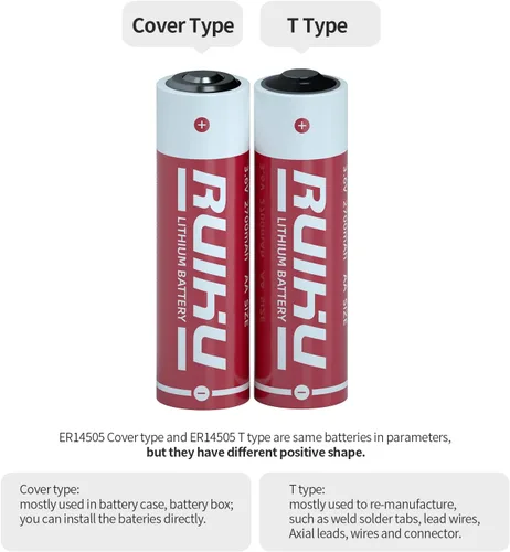 Miniatura 4 de Paquete de 8 baterías de litio ER14505 LS14500 de 3.6 V, tamaño AA 2700 mAh batería de cloruro de tionilo de litio (Li-SOCl2) certificado