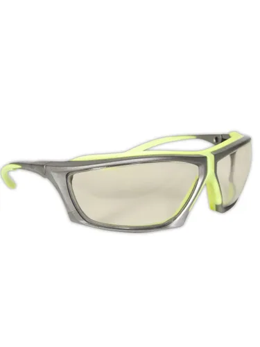 Miniatura 4 de Magid Safety Y770HVAFGY Gemstone Zircon Plus Hi-Viz - Gafas de seguridad, lentes grises, estándar, marco gris/lente transparente, 2 pares, Marco