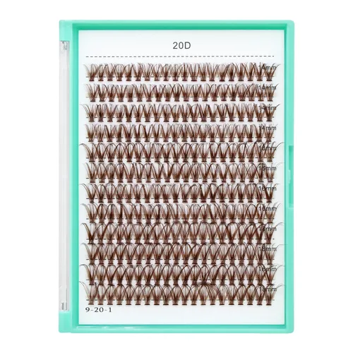 Miniatura 21 de Bodermincer - Bandeja grande de 240 pestañas de rizo D de 0.3 a 0.8 pulgadas (8 a 20 mm) para elegir, pestañas postizas individual para maquillaje