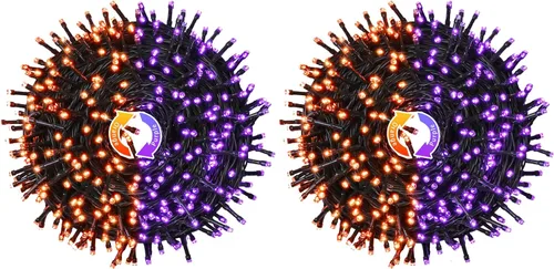 Miniatura 11 de JMEXSUSS 250 luces LED rojas, blancas y azules para decoraciones del 4 de julio, luces patrióticas conectables de 91.5 pies para exteriores