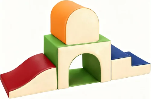 Miniatura 9 de Sumbababy Bloques de escalada de espuma para niños pequeños: con un túnel - 4 bloques de espuma - Escaladores de interior para niños, estructuras