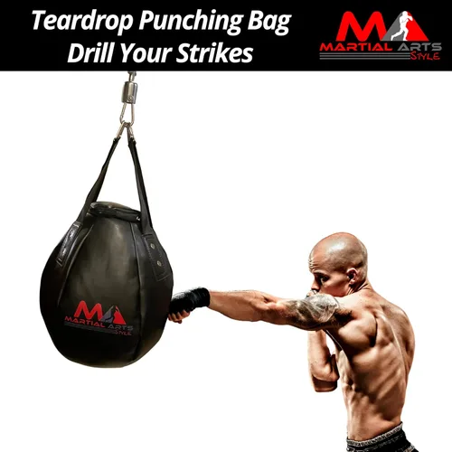Miniatura 2 de Bolsa de Boxeo Bola de Demolición, Bolsa Profesional de Boxeo en Forma de Lágrima para Entrenamiento de MMA Kickboxing Muay Thai, Bolsa Pesada