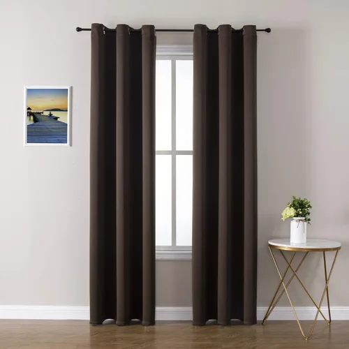 Miniatura 159 de ChrisDowa - Cortinas de cenefa pequeñas para cocina, cortinas cortas con ojales y aislamiento térmico para oscurecer la sala y habitación