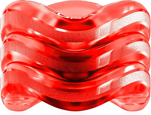 Miniatura 5 de Ruedas Shark Wheel de 72 mm para longboard de crucero, fórmula DNA, juego de 4 ruedas Rojo transparente