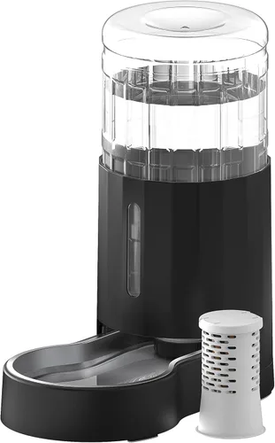 Miniatura 15 de CZPET Dispensador automático de agua de 7L para perros y gatos con cuenco de acero inoxidable, dispensador de agua por gravedad, 100% libre de BPA