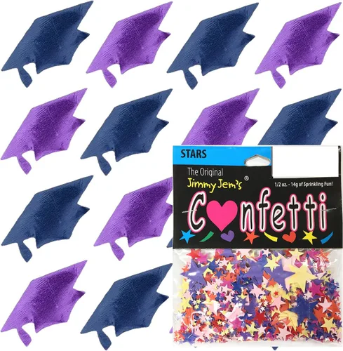 Miniatura 119 de Confetti Grad Cap Negro, Azul Marino Combo - 2 bolsas de media onza (1 oz)